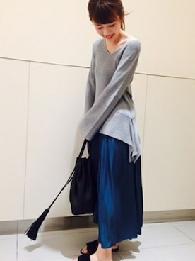 「ファーサンダル」｜AYAさん（レディース・160cm）の夏コーディネート