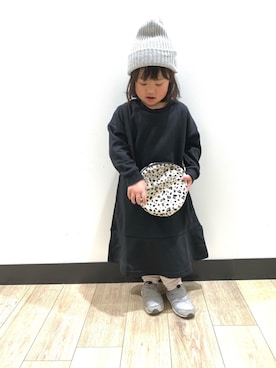 「Right-on（ライトオン）のアイテム（ワンピース/ドレス）」を使った、marumaruさん（キッズ・100cm）の冬コーディネート