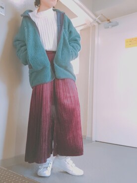 「アパレルスタッフ」｜「アイテム（マウンテンパーカー）」を使った、え む ゆさん（レディース・158cm）の冬コーディネート