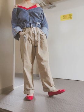 「アパレルスタッフ」｜「アイテム（キャミソール）」を使った、え む ゆさん（レディース・158cm）の夏コーディネート