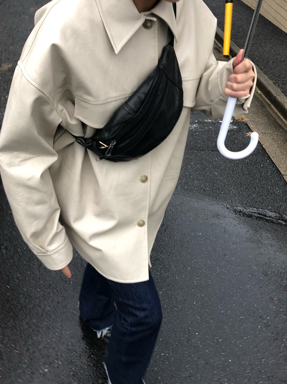 CLANE（クラネ）の「FAKE LEATHER SHIRT BLOUSON（ブルゾン