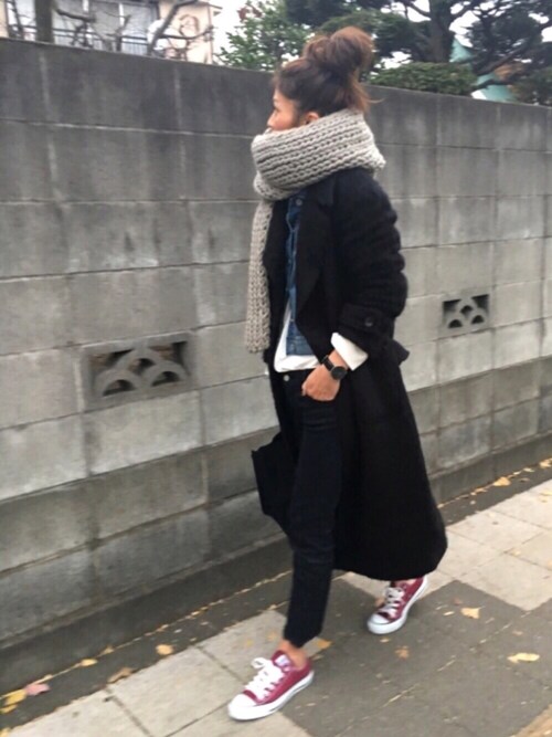 yuko使用「TODAYFUL（シャギーロングコート）」的時尚穿搭