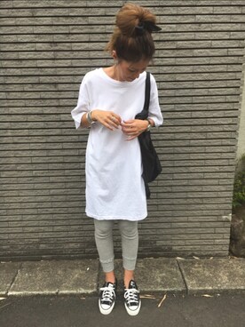 yukoさんの「[ALLUMER / アリュメール] ビックシルエットビンテージTシャツ」を使ったコーディネート