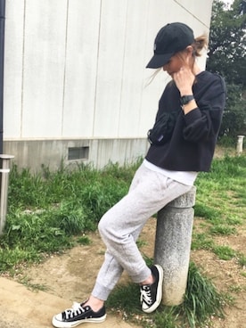 「アイテム（ボディバッグ/ウエストポーチ）」を使った、yukoさん（レディース・168cm）の春コーディネート