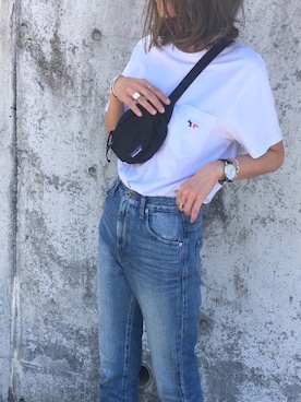 「CANAL JEAN（キャナルジーン）のPt(ピーティー) ワイドリング（リング）」を使った、yukoさん（レディース・168cm）の春コーディネート