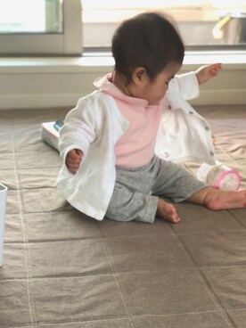 「アイテム（アンサンブル）」を使った、riiiさん（キッズ・60cm）の春コーディネート