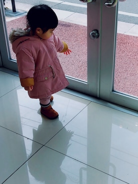 「1歳5ヶ月」｜「アイテム（ジャケット/アウター）」を使った、riiiさん（キッズ・60cm）の春コーディネート