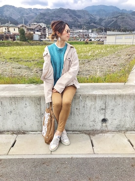 「アイテム（ブルゾン）」を使った、mikippeさん（レディース・168cm・30代）の春コーディネート