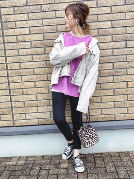 「アイテム（ブルゾン）」を使った、mikippeさん（レディース・168cm・30代）の春コーディネート