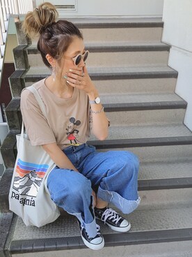 「Cactus..cepo.（カクタスセポ）のアイテム」を使った、mikippeさん（レディース・168cm）の夏コーディネート