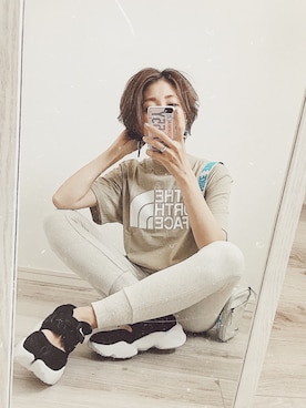 「ノースフェイス」｜mikippeさん（レディース・168cm）の春コーディネート