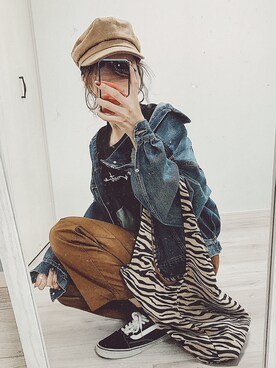 「アイテム（キャスケット）」を使った、mikippeさん（レディース・168cm・30代）の秋コーディネート