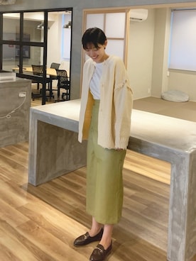 「antic rag（アンティックラグ）のアイテム」を使った、miuさん（レディース・172cm）の秋コーディネート