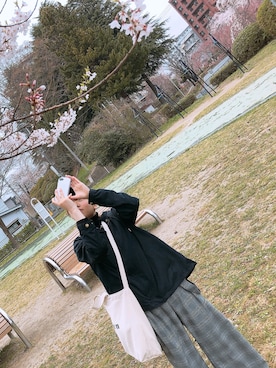 「Right-on（ライトオン）のアイテム（ブルゾン）」を使った、りかさんさん（レディース・154cm）の春コーディネート