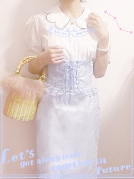 Katieのスカート（ブルー系）を使った人気ファッション