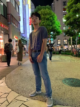 「いいね返し」｜「アイテム（スリッポン）」を使った、タカフミさん（メンズ・167cm）の秋コーディネート