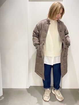 「POU DOU DOU（プードゥドゥ）のアイテム（その他アウター）」を使った、いしざわさん（レディース・158cm）の秋コーディネート