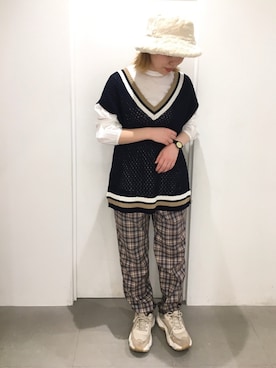 「pou dou dou」｜いしざわさん（レディース・158cm）の冬コーディネート