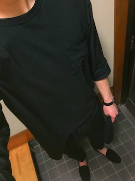 「BLACK&BLUE（ブラックアンドブルー）のアイテム（トップス）」を使った、⭐りゅーちゃん社長⭐︎さん（メンズ・184cm）の夏コーディネート