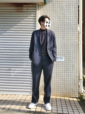 「AIR JORDAN」｜「アイテム（テーラードジャケット）」を使った、まめ(SOY)さん（メンズ・180cm）の春コーディネート