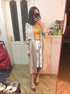 「31 Sons de mode（トランテアン　ソン　ドゥ　モード）のアイテム（トレンチコート）」を使った、stellaさん（レディース・169cm）の春コーディネート