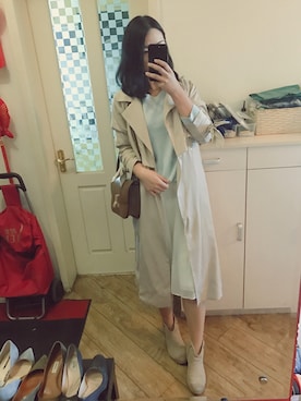 「31 Sons de mode（トランテアン　ソン　ドゥ　モード）のアイテム（トレンチコート）」を使った、stellaさん（レディース・169cm）の春コーディネート