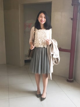 「31 Sons de mode（トランテアン　ソン　ドゥ　モード）のアイテム（トレンチコート）」を使った、stellaさん（レディース・169cm）の春コーディネート