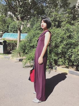「C/MEO COLLECTIVE（カメオコレクティブ）のアイテム（オールインワン・サロペット）」を使った、stellaさん（レディース・169cm）の秋コーディネート