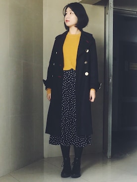 「Mo&Co.（モーアンドコー）のアイテム（ジャケット/アウター）」を使った、stellaさん（レディース・169cm）の冬コーディネート