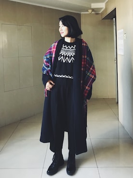 「MOGA（モガ）のアイテム」を使った、stellaさん（レディース・169cm）の冬コーディネート