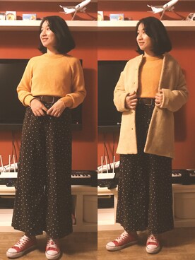 「Another Edition（アナザーエディション）のアイテム（ブルゾン）」を使った、stellaさん（レディース・169cm）の冬コーディネート