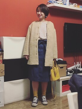 「Another Edition（アナザーエディション）のアイテム（ブルゾン）」を使った、stellaさん（レディース・169cm）の冬コーディネート