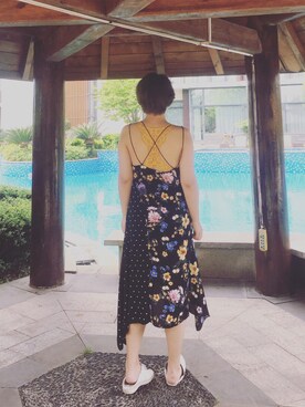 「Mo&Co.（モーアンドコー）のアイテム（ワンピース/ドレス）」を使った、stellaさん（レディース・169cm）の春コーディネート