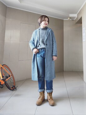 「sandro（サンドロ）のアイテム（ジャケット/アウター）」を使った、stellaさん（レディース・169cm）の秋コーディネート