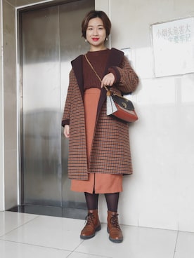 「COACH」｜「アイテム（その他アウター）」を使った、stellaさん（レディース・169cm）の秋コーディネート