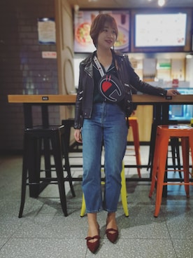 「The Kooples（-）のアイテム」を使った、stellaさん（レディース・169cm）の冬コーディネート