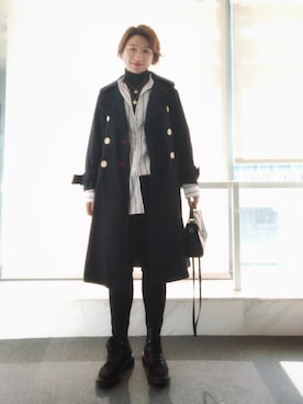「Mo&Co.（モーアンドコー）のアイテム（ジャケット/アウター）」を使った、stellaさん（レディース・169cm）の冬コーディネート