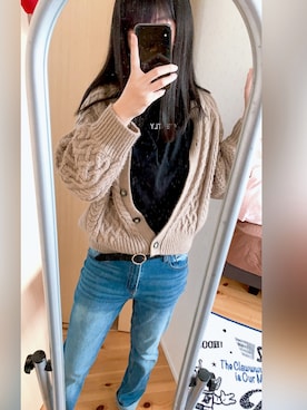 「アイテム（ナイロンジャケット）」を使った、mairinさん（レディース・169cm・10代）の冬コーディネート