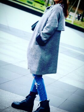 「Saturdays NYC（サタデーズ ニューヨークシティ ）のアイテム（ブーツ）」を使った、a81433さん（レディース・163cm）の冬コーディネート