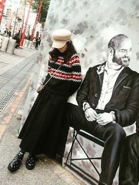 「sandro（サンドロ）のアイテム」を使った、a81433さん（レディース・163cm）の冬コーディネート