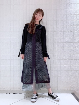 「ジーナシス」｜「アイテム（ワンピース）」を使った、ai (FOREVER21)さん（レディース・167cm）の春コーディネート