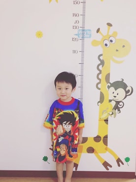 「DRAGON BALL（ドラゴンボール）のアイテム」を使った、irukさん（キッズ・90cm）の秋コーディネート