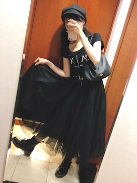 「アイテム（キャスケット）」を使った、さくゆりさん（レディース・155cm・10代）の夏コーディネート