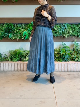 「Te chichi CLASSIC（テチチクラシック）のアイテム（シャツ/ブラウス）」を使った、Techichiペリエ千葉さん（レディース・158cm）の秋コーディネート