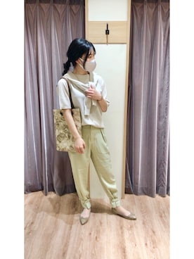 「Te chichi（テチチ）のアイテム（アンサンブル）」を使った、Techichiペリエ千葉さん（レディース・155cm）の春コーディネート