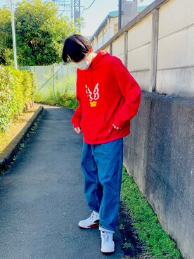 「MYne（マイン）のアイテム（トップス）」を使った、マオさん（メンズ・175cm）の秋コーディネート