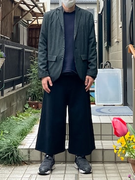 「Handmade（ハンドメイド）のアイテム（テーラードジャケット）」を使った、kazuhoさん（メンズ・164cm）の春コーディネート