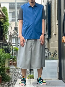 「handmade」｜「アイテム（サンダル）」を使った、kazuhoさん（メンズ・164cm）の夏コーディネート