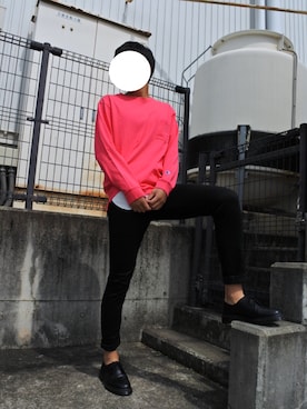 「WEGO（ウィゴー）のWEGO/スラブワッフルラウンドロングタンクトップ（タンクトップ）」を使った、Yutaさん（メンズ・180cm）の秋コーディネート