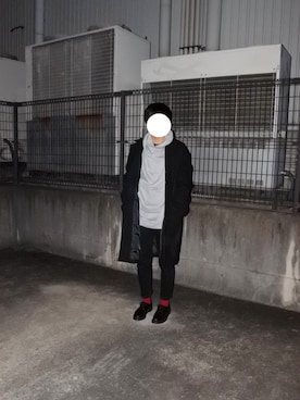 「YARD PLUS（ヤードプリュス）のアイテム（パーカー）」を使った、Yutaさん（メンズ・180cm）の冬コーディネート